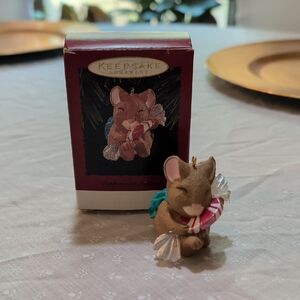 Keepsake Ornament Mouse with Candy Cane
